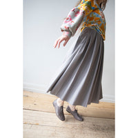 Toit Volant Gia Pleated Skirt in Grey