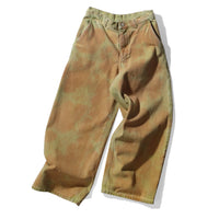 Anntian Jeans Wide Leg in Plant Mineral Dyed Apricot-Green-E