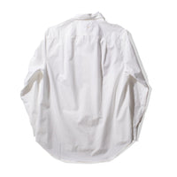 MHL. Longline Shirt in White Compact Cotton Poplin