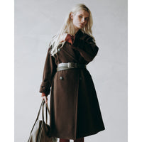 Sayaka Davis Combo Ribbed Polo in Rust x Navy