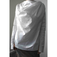 Kallmeyer Penelope Draped Blouse in White