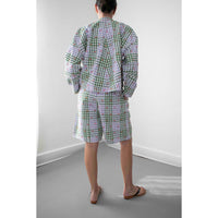 Henrik Vibskov Drawstring Shorts in Checks Fillé