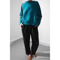 JUDITH Boxy Raglan Crew in Vintage Juniper