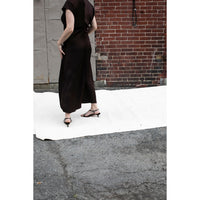 Apiece Apart Monde Drape Bias Maxi Dress in Black Coffee