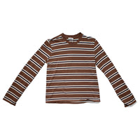 Kallmeyer Wynn Long Sleeve T-Shirt in Rust Multi Stripe