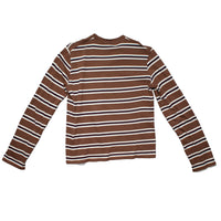 Kallmeyer Wynn Long Sleeve T-Shirt in Rust Multi Stripe