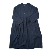 Ichi Antiquités Random Stripe Dress in Navy