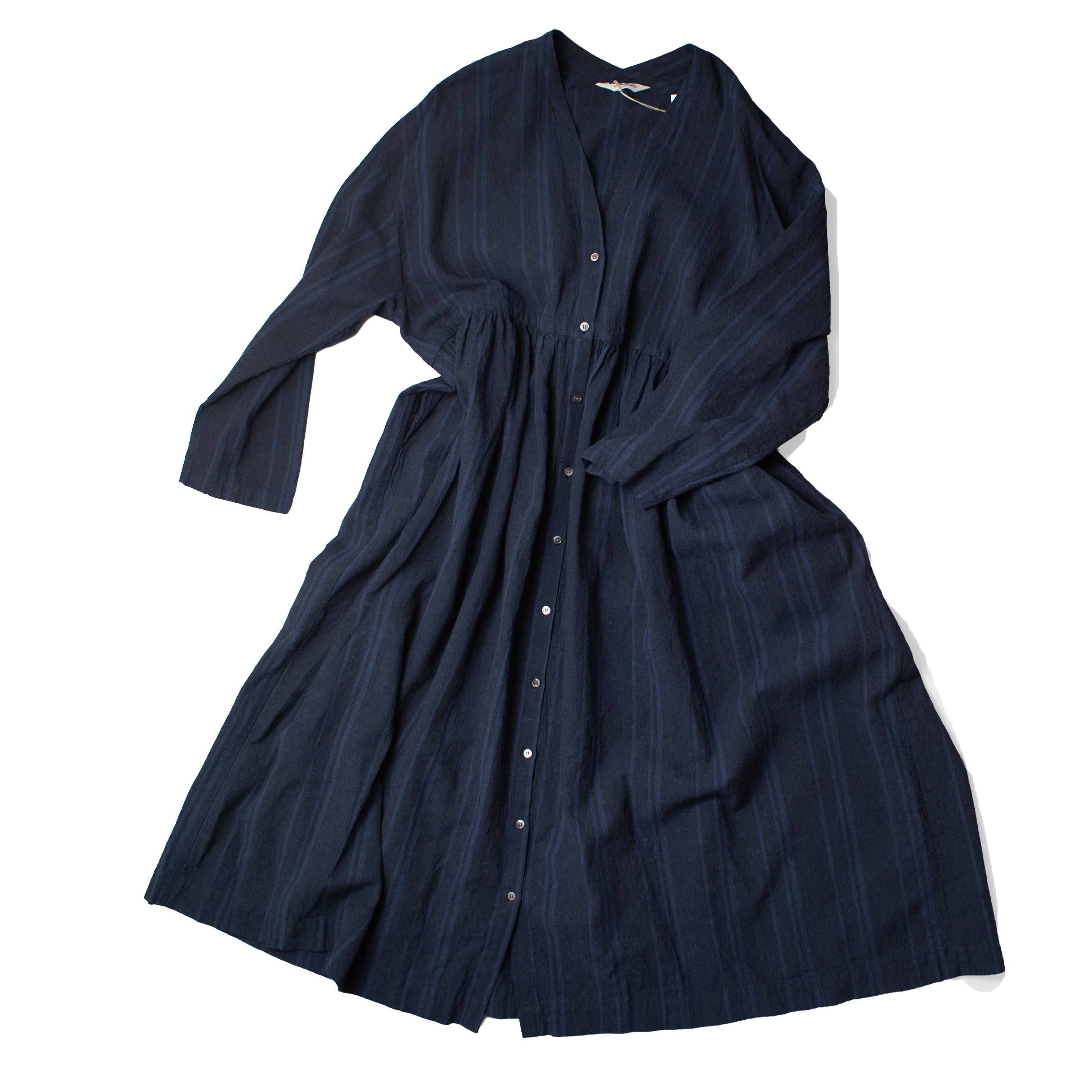 Ichi Antiquités Random Stripe Dress in Navy – JUDITH