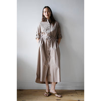 Maria McManus Drawstring Shirt Dress in Mouseback