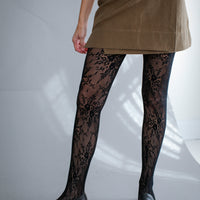 Swedish Stockings Rosa Lace Tights in Black