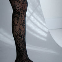 Swedish Stockings Rosa Lace Tights in Black