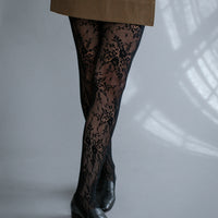 Swedish Stockings Rosa Lace Tights in Black