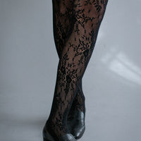 Swedish Stockings Rosa Lace Tights in Black