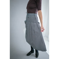 Kasmaria Pleated Skirt in Black and White Check Taffeta