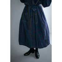 Kasmaria Trench Dress in Blue Windowpane Check