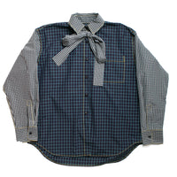 Kasmaria Combo Shirt with Tie in Check Combo