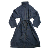Kasmaria Trench Dress in Blue Windowpane Check