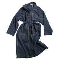 Kasmaria Trench Dress in Blue Windowpane Check