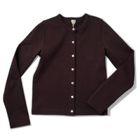 Flore Flore Poppy Cardigan in Choco Plum