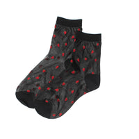 Hansel from Basel Baby Strawberry Sheer Short Crew in Black