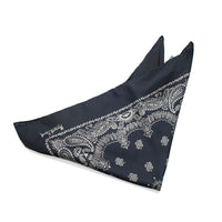 Margaret Howell Paisley Bandana in Navy/Stone Silk