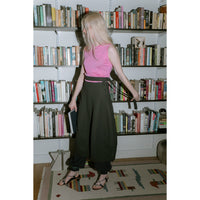 6397 Contrast Stitch Shell in Pink Panther