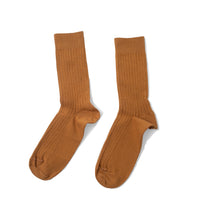 Baserange Rib Overankle Socks in Silva Brown