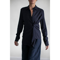 Apiece Apart Sodi Wrap Button Up in Midnight
