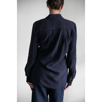 Apiece Apart Sodi Wrap Button Up in Midnight