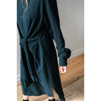 Henrik Vibskov Mars Shirt Dress in Indigo Stripes