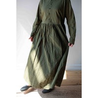 Pas de Calais Cotton Typewriter Dress in Khaki