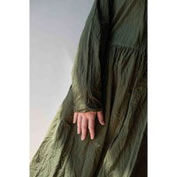 Pas de Calais Cotton Typewriter Dress in Khaki