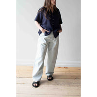 Jesse Kamm California Wides in Pale Blue with Blue Stitch