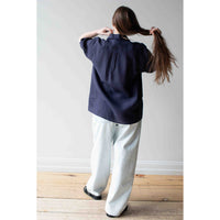 Jesse Kamm California Wides in Pale Blue with Blue Stitch