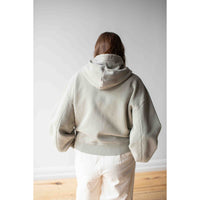 Hope Bubble Zip Hoodie in Faded Khaki