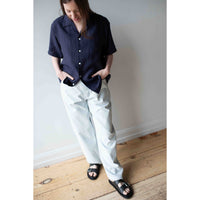 Jesse Kamm California Wides in Pale Blue with Blue Stitch