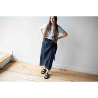 Apiece Apart Lexi Sarong Skirt in Navy