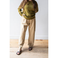 Nomia Drawcord Pleated Trouser in Sand