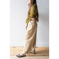 Nomia Drawcord Pleated Trouser in Sand
