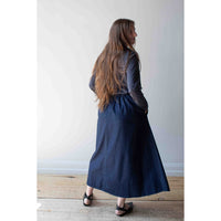 Pas de Calais Natural Denim Skirt in Indigo