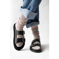 Studio Nicholson Denver Leather Sandal in Black