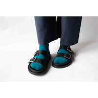 Baserange Buckle Overankle Socks in Rock Green