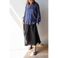 Apiece Apart Primavera Drape Skirt in Black