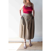 Sayaka Davis Barrel Skirt in Moss Grey
