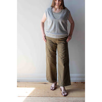 Hope Stamp Trousers in Vintage Khaki Canvas