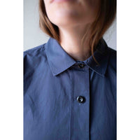MHL. Simple Shirt in Indigo Lightweight Brushed Cotton