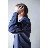 MHL. Simple Shirt in Indigo Lightweight Brushed Cotton