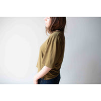 MHL. Simple T-Shirt in Moss Organic Cotton Linen Jersey