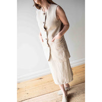 Sayaka Davis Long Vest in Twine