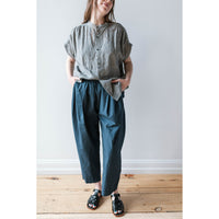 Apiece Apart Spa Pleat Pant in Navy